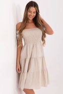 Sukienka Model MI-SK-A2561.89 Beige - Italy Moda Italy Moda Sukienka Model MI-SK-A2561.89 Beige - Italy Moda Italy Moda