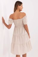 Sukienka Model MI-SK-A2561.89 Beige - Italy Moda Italy Moda Sukienka Model MI-SK-A2561.89 Beige - Italy Moda Italy Moda