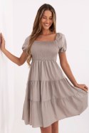Sukienka Model MI-SK-A2561.89 Dark Beige - Italy Moda Italy Moda Sukienka Model MI-SK-A2561.89 Dark Beige - Italy Moda Italy Moda