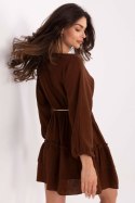 Sukienka Model MI-SK-A5079.27 Dark Brown - Italy Moda Italy Moda Sukienka Model MI-SK-A5079.27 Dark Brown - Italy Moda Italy Moda