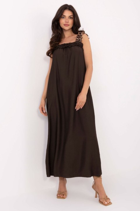 Sukienka Model MI-SK-A6412.68 Dark Brown - Italy Moda Italy Moda Sukienka Model MI-SK-A6412.68 Dark Brown - Italy Moda Italy Moda