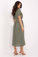 Sukienka Model TW-SK-BI-2022126.59 Khaki - Och Bella Och Bella Sukienka Model TW-SK-BI-2022126.59 Khaki - Och Bella Och Bella
