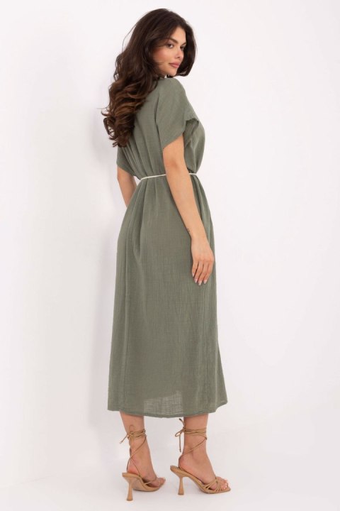 Sukienka Model TW-SK-BI-2022126.59 Khaki - Och Bella Och Bella Sukienka Model TW-SK-BI-2022126.59 Khaki - Och Bella Och Bella