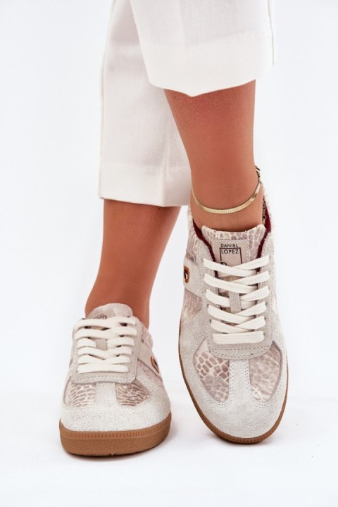 Buty Sportowe Model Daniel Lopez SS2D4032 Beige Wzór - Step in style Step in style Buty Sportowe Model Daniel Lopez SS2D4032 Beige Wzór - Step in style Step in style