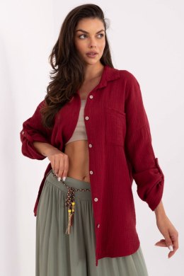 Koszula Damska Model MO-KS-9368.98 Bordo - Italy Moda Italy Moda