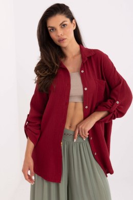 Koszula Damska Model MO-KS-9368.98 Bordo - Italy Moda Italy Moda