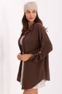 Koszula Damska Model MO-KS-9368.98 Dark Brown - Italy Moda Italy Moda