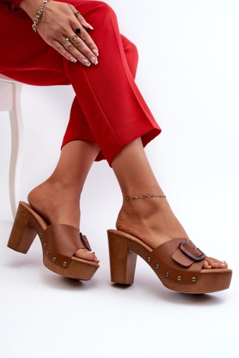Sandał Klapki Model Betinna 832316 Brown - Step in style Step in style Sandał Klapki Model Betinna 832316 Brown - Step in style Step in style