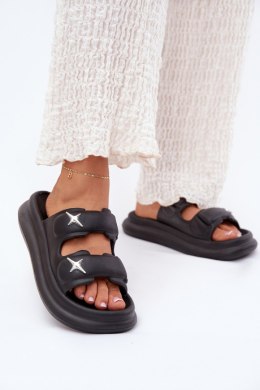 Sandał Klapki Model Falowena M372 Black - Step in style Step in style