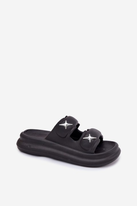Sandał Klapki Model Falowena M372 Black - Step in style Step in style Sandał Klapki Model Falowena M372 Black - Step in style Step in style
