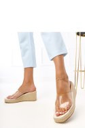 Sandał Klapki Model Felicity F477 Beige - PRIMO PRIMO Sandał Klapki Model Felicity F477 Beige - PRIMO PRIMO