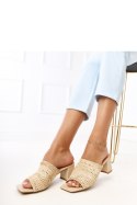 Sandał Klapki Model Gamboa E5518 Beige - PRIMO PRIMO Sandał Klapki Model Gamboa E5518 Beige - PRIMO PRIMO