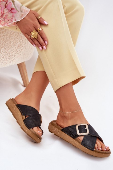 Sandał Klapki Model Inblu ED000025 Black - Step in style Step in style Sandał Klapki Model Inblu ED000025 Black - Step in style Step in style