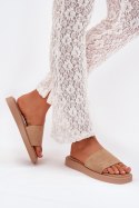 Sandał Klapki Model Jorina 5178 Dark Beige - Step in style Step in style
