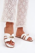 Sandał Klapki Model Kerenza 98-213 White - Step in style Step in style Sandał Klapki Model Kerenza 98-213 White - Step in style Step in style