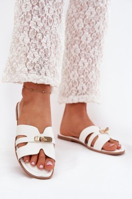 Sandał Klapki Model Kerenza 98-213 White - Step in style Step in style
