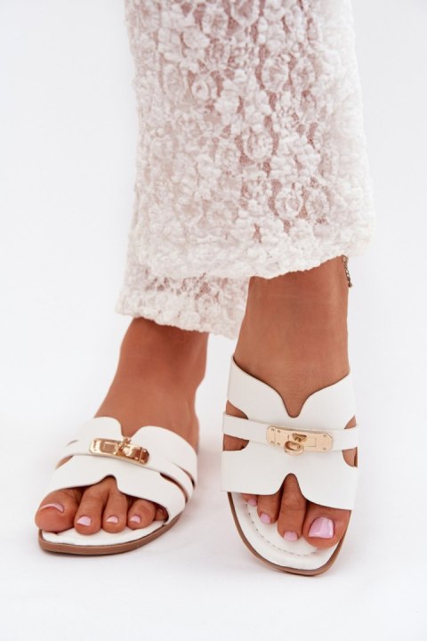 Sandał Klapki Model Kerenza 98-213 White - Step in style Step in style Sandał Klapki Model Kerenza 98-213 White - Step in style Step in style