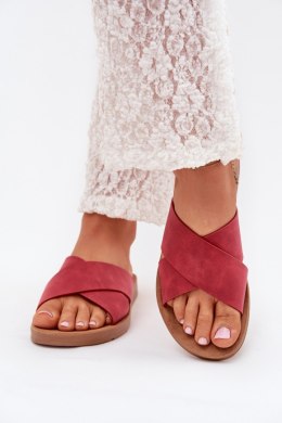 Sandał Klapki Model Lorana 2032 Bordo - Step in style Step in style