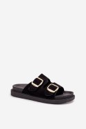 Sandał Klapki Model Verena 222-2 Black - Step in style Step in style Sandał Klapki Model Verena 222-2 Black - Step in style Step in style
