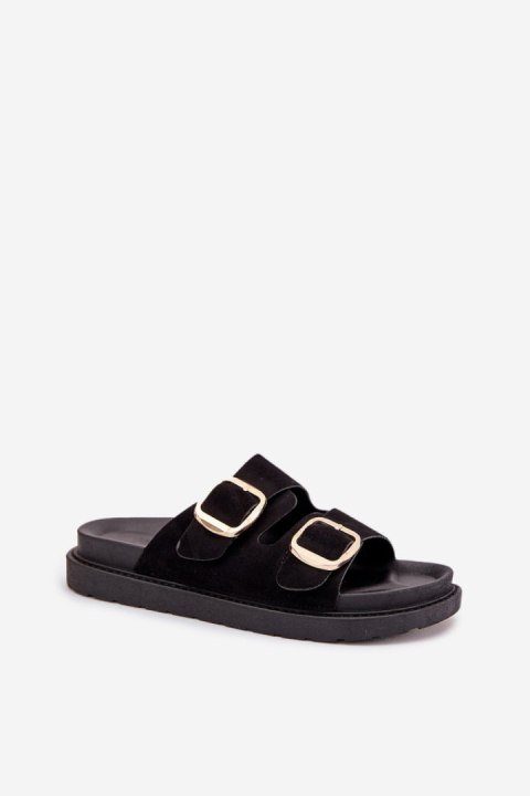 Sandał Klapki Model Verena 222-2 Black - Step in style Step in style Sandał Klapki Model Verena 222-2 Black - Step in style Step in style