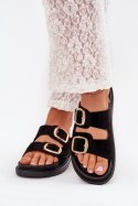Sandał Klapki Model Verena 222-2 Black - Step in style Step in style Sandał Klapki Model Verena 222-2 Black - Step in style Step in style
