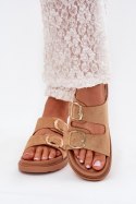 Sandał Klapki Model Verena 222-2 Camel - Step in style Step in style Sandał Klapki Model Verena 222-2 Camel - Step in style Step in style