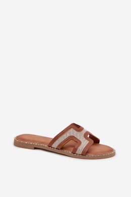 Sandał Klapki Model Vereya LCQ-27 Brown - Step in style Step in style