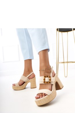 Sandały Model Elevira E5572 Beige - PRIMO PRIMO