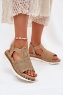Sandały Model Jelana 25SD35-8828 Beige/Gold - Step in style Step in style