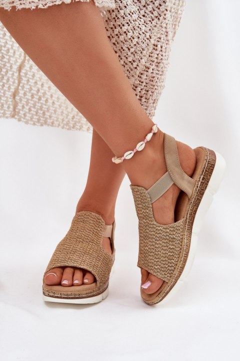 Sandały Model Jelana 25SD35-8828 Beige/Gold - Step in style Step in style Sandały Model Jelana 25SD35-8828 Beige/Gold - Step in style Step in style