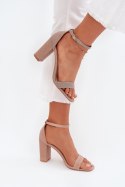 Sandały Model Kavina 1-215 Pink/Gold - Step in style Step in style Sandały Model Kavina 1-215 Pink/Gold - Step in style Step in style