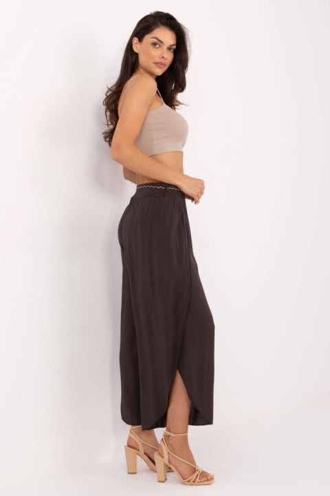 Spodnie Damskie Model TW-SP-BI-81378.24P Dark Brown - Och Bella Och Bella Spodnie Damskie Model TW-SP-BI-81378.24P Dark Brown - Och Bella Och Bella