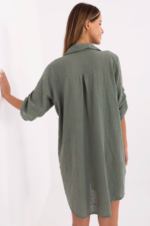 Sukienka Model TW-SK-BI-22263.00 Khaki - Och Bella Och Bella Sukienka Model TW-SK-BI-22263.00 Khaki - Och Bella Och Bella
