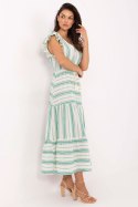 Sukienka Model TW-SK-BI-28760.97 White/Green - Och Bella Och Bella