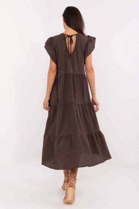 Sukienka Model TW-SK-BI-6-2172.96 Dark Brown - Och Bella Och Bella Sukienka Model TW-SK-BI-6-2172.96 Dark Brown - Och Bella Och Bella