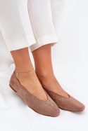 Baleriny Model Osallin QQ-202 Khaki - Step in style Step in style Baleriny Model Osallin QQ-202 Khaki - Step in style Step in style