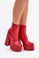 Botki Model Selahra JA-26 Red - Step in style Step in style Botki Model Selahra JA-26 Red - Step in style Step in style