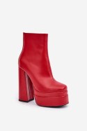 Botki Model Selahra JA-26 Red - Step in style Step in style Botki Model Selahra JA-26 Red - Step in style Step in style