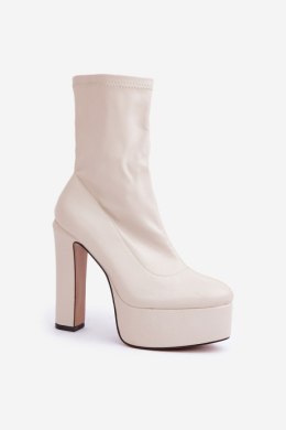 Botki Model Tennira C-243 Light Beige - Step in style Step in style