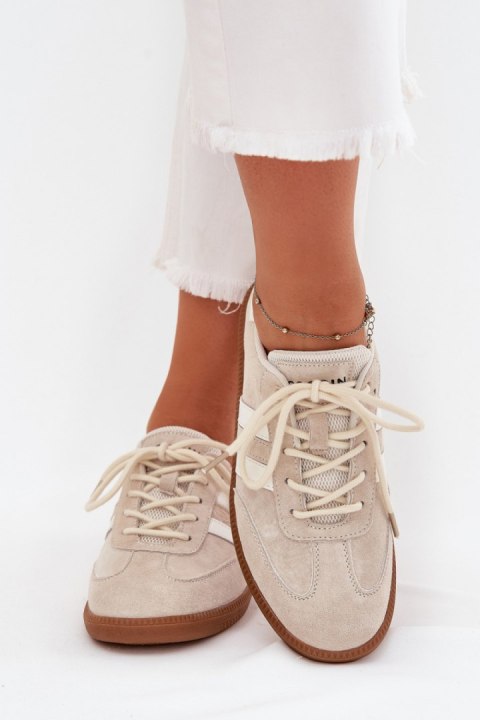 Buty Sportowe Model Ismina GD-XF-146 Beige - Step in style Step in style Buty Sportowe Model Ismina GD-XF-146 Beige - Step in style Step in style
