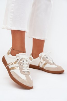 Buty Sportowe Model Ismina GD-XF-146 White/Gold - Step in style Step in style