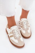 Buty Sportowe Model Ismina GD-XF-146 White/Gold - Step in style Step in style Buty Sportowe Model Ismina GD-XF-146 White/Gold - Step in style Step in style