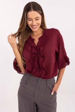 Koszula Damska Model MI-KS-92224.95 Bordo - Italy Moda Italy Moda