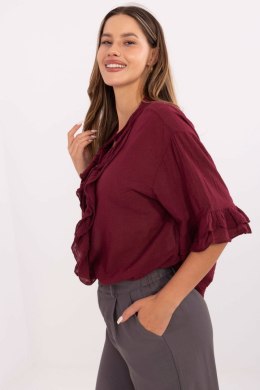 Koszula Damska Model MI-KS-92224.95 Bordo - Italy Moda Italy Moda