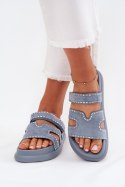 Sandał Klapki Model Delyna 27004 Blue - Step in style Step in style Sandał Klapki Model Delyna 27004 Blue - Step in style Step in style