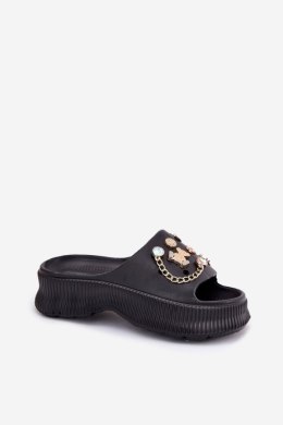 Sandał Klapki Model Hortiana M576 Black - Step in style Step in style
