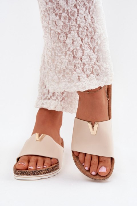 Sandał Klapki Model Vessira AM247 Beige - Step in style Step in style Sandał Klapki Model Vessira AM247 Beige - Step in style Step in style