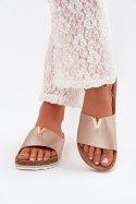 Sandał Klapki Model Vessira AM247 Gold - Step in style Step in style Sandał Klapki Model Vessira AM247 Gold - Step in style Step in style