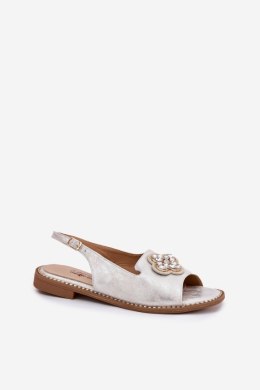 Sandały Model S.Barski KV51-080 Silver - Step in style Step in style