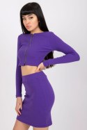 Spódnica Komplet Model RV-KMPL-7526.03 Dark Violet - Rue Paris Rue Paris Spódnica Komplet Model RV-KMPL-7526.03 Dark Violet - Rue Paris Rue Paris